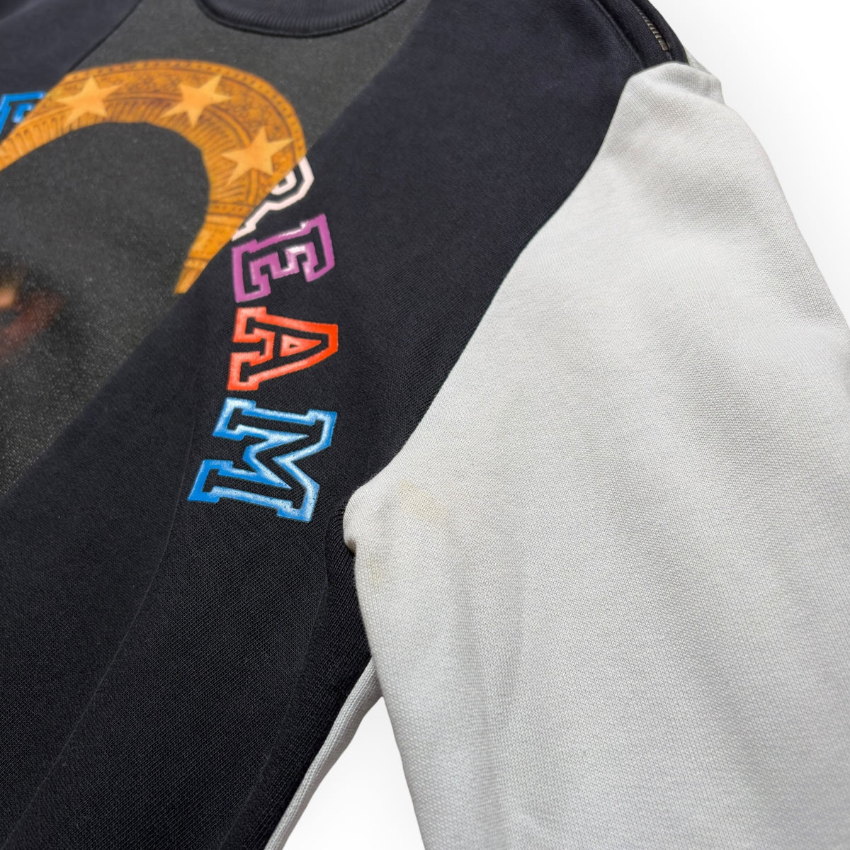 Givenchy by Riccardo Tisci "American Dream" Madonna Patchwork Zip-Shoulder Sweatshirt