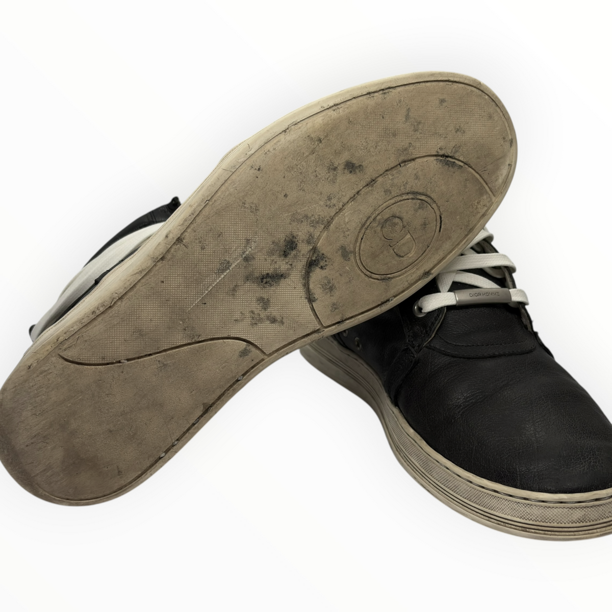 Dior AW07 Rear-Zip Leather Sneakers