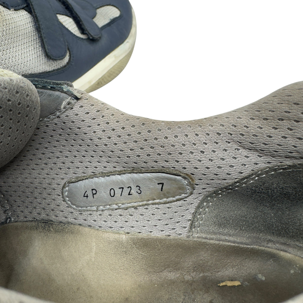 Prada Linea Rossa Vintage Navy/Grey Double Strap Velcro Mesh Sneakers