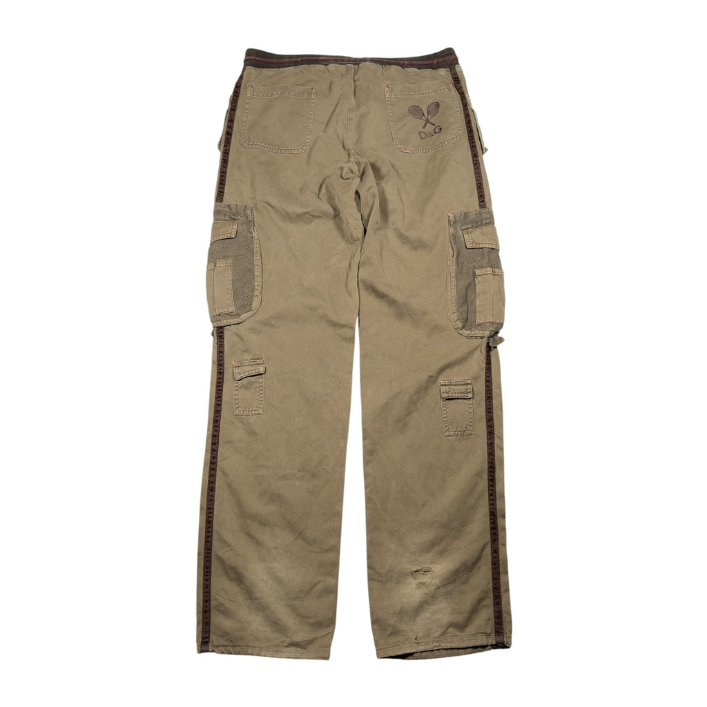 Dolce & Gabbana Olive Green Multi-Pocket Cargo Trousers