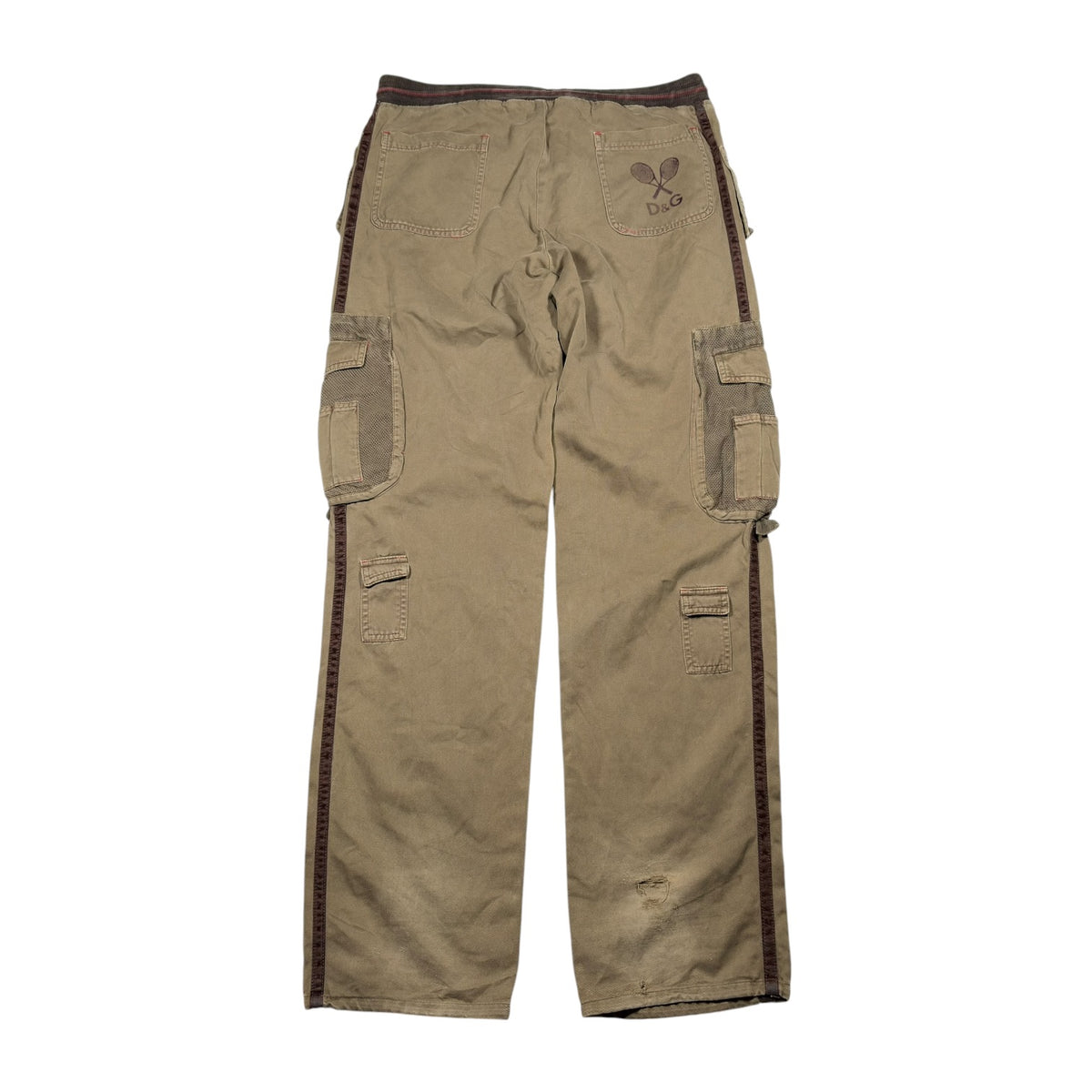 Dolce & Gabbana Olive Green Multi-Pocket Cargo Trousers