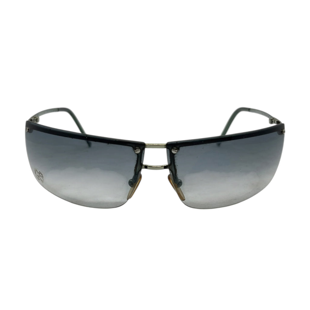 Gucci Rhinestone Interlocking GG Rimless Sunglasses