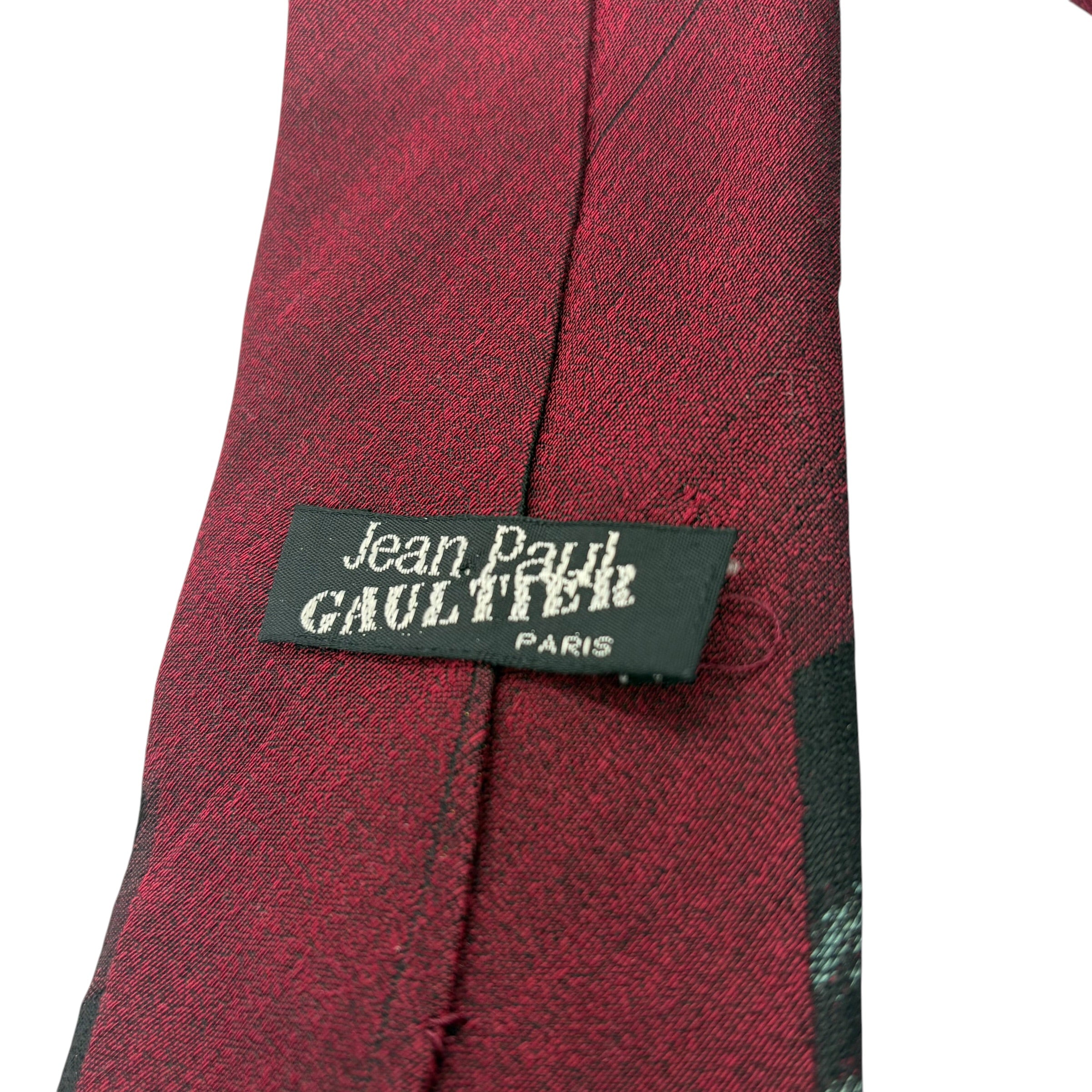 Jean Paul Gaultier Vintage Vinyl Record Silk Tie