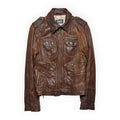 D&G Multi-Pocket Brown Lambskin Leather Jacket