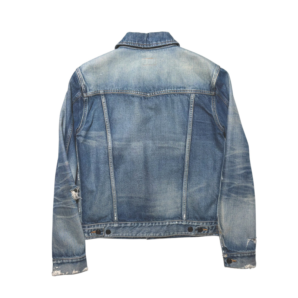 Saint Laurent Paris 2019 "Crash" Heavily Destroyed Denim Jacket