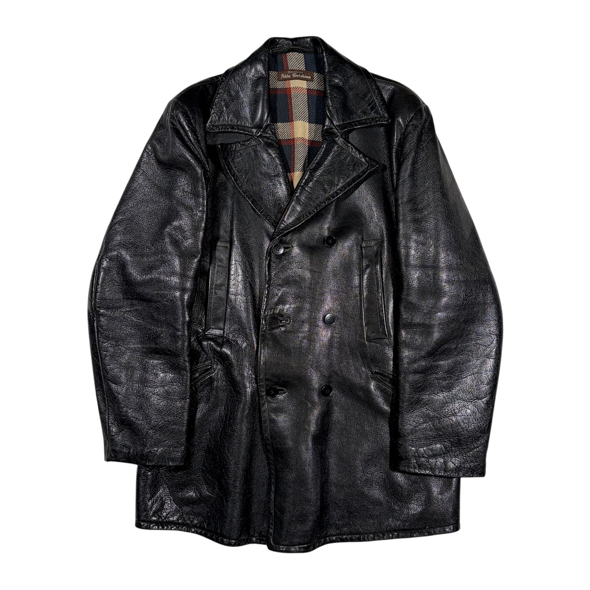 Vintage 50s Swedish Goatskin Leather Coat