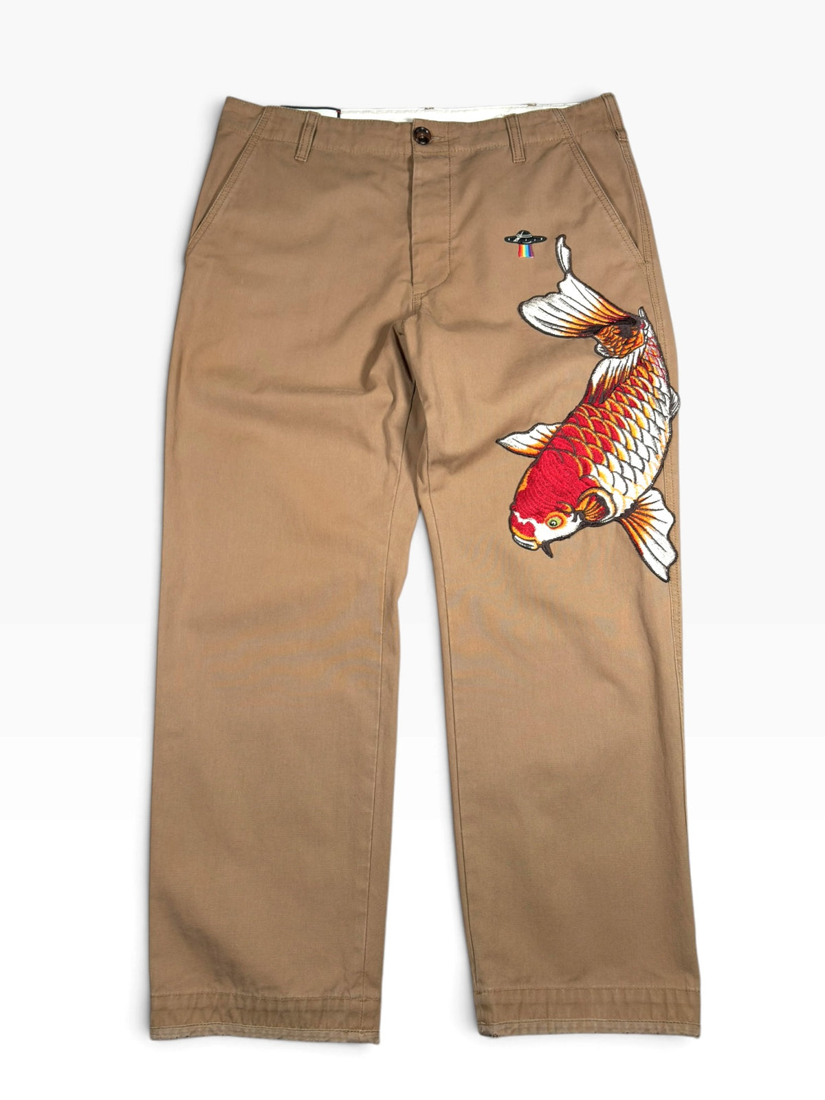 Gucci Koi Fish & UFO Embroidered Chino