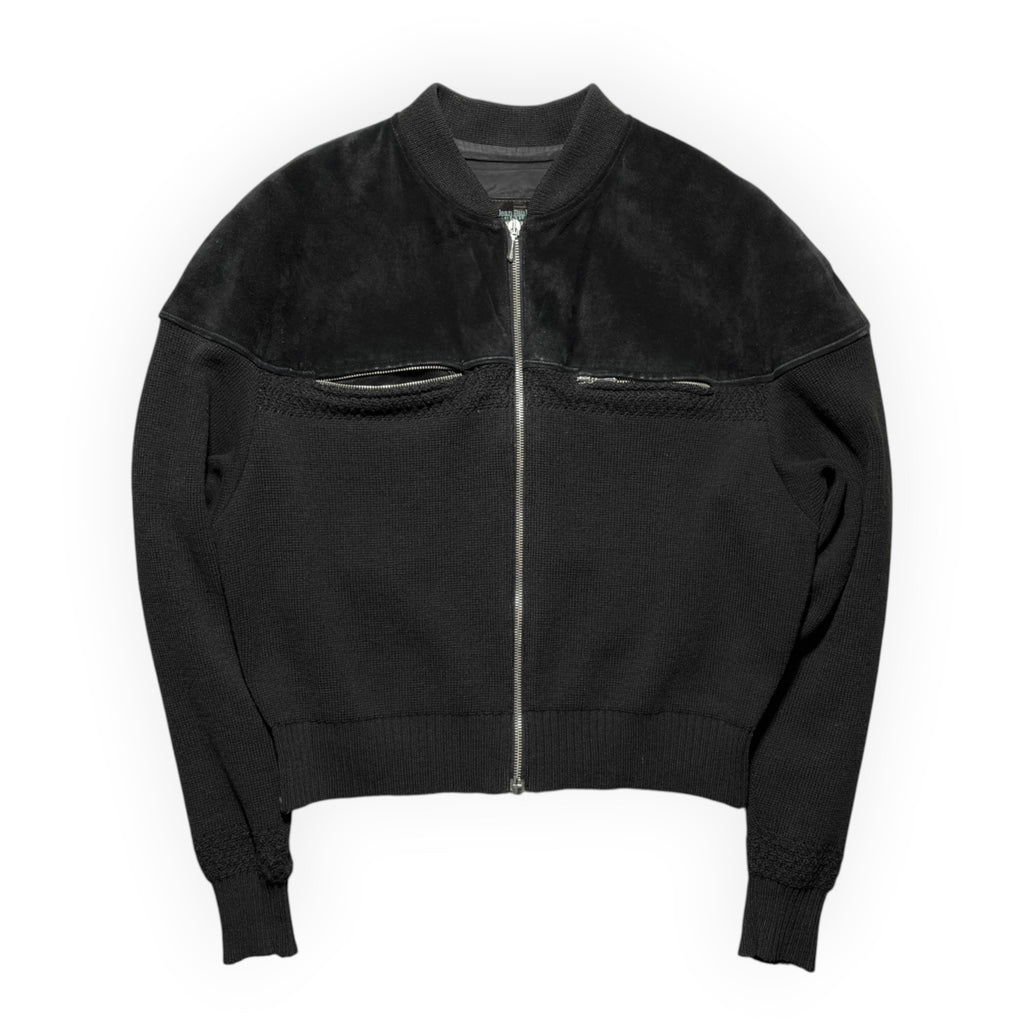 Jean Paul Gaultier CUIR Suede & Knit Hybrid Bomber Jacket