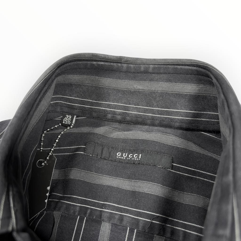 Gucci 2000s Striped Dress Shirt