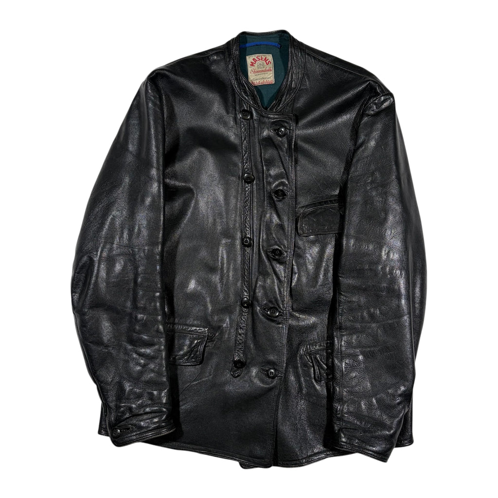 Vintage 30s–40s Masens Skinnindustri Goatskin Leather Jacket