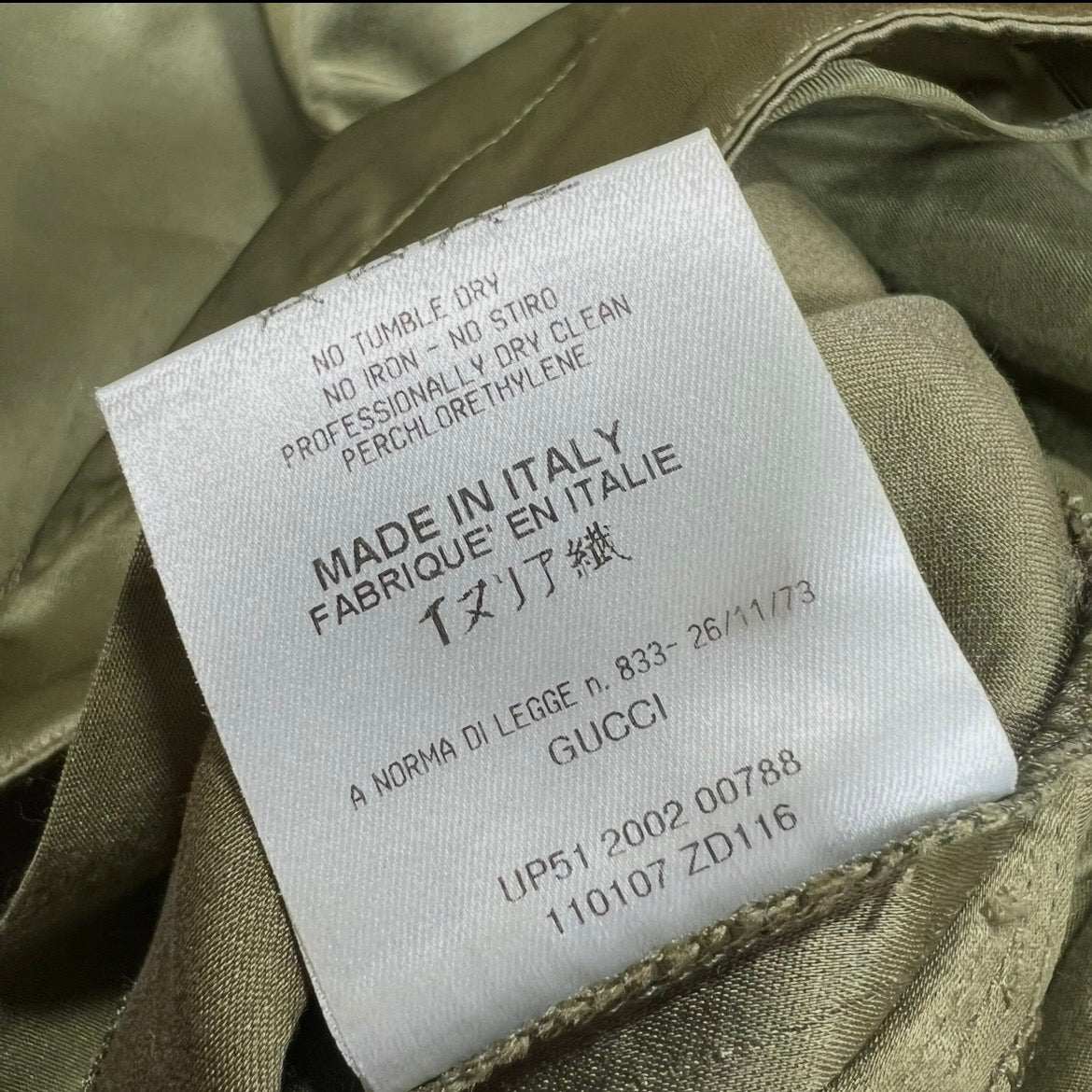 Gucci 2002 Satin Cargo Trousers