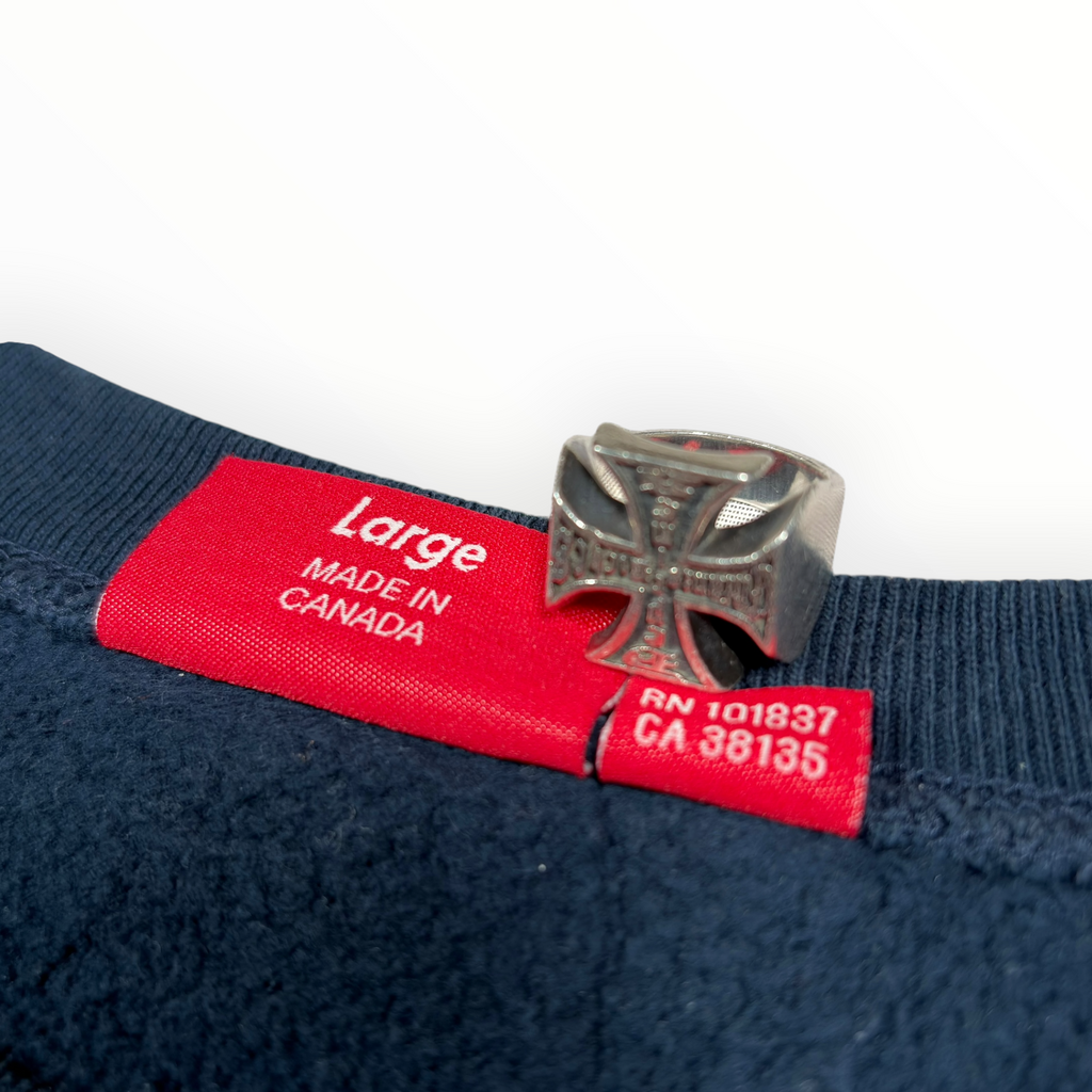 Supreme Navy Box Logo Crewneck