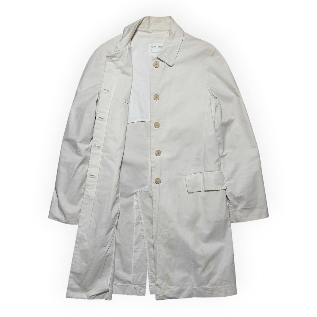 Helmut Lang 1998 Coated Canvas Trench Coat