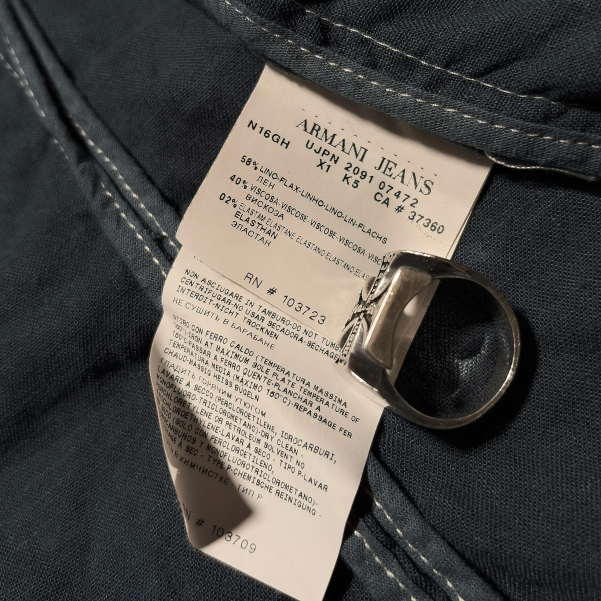 Armani Jeans Linen-Blend Single-Breasted Blazer