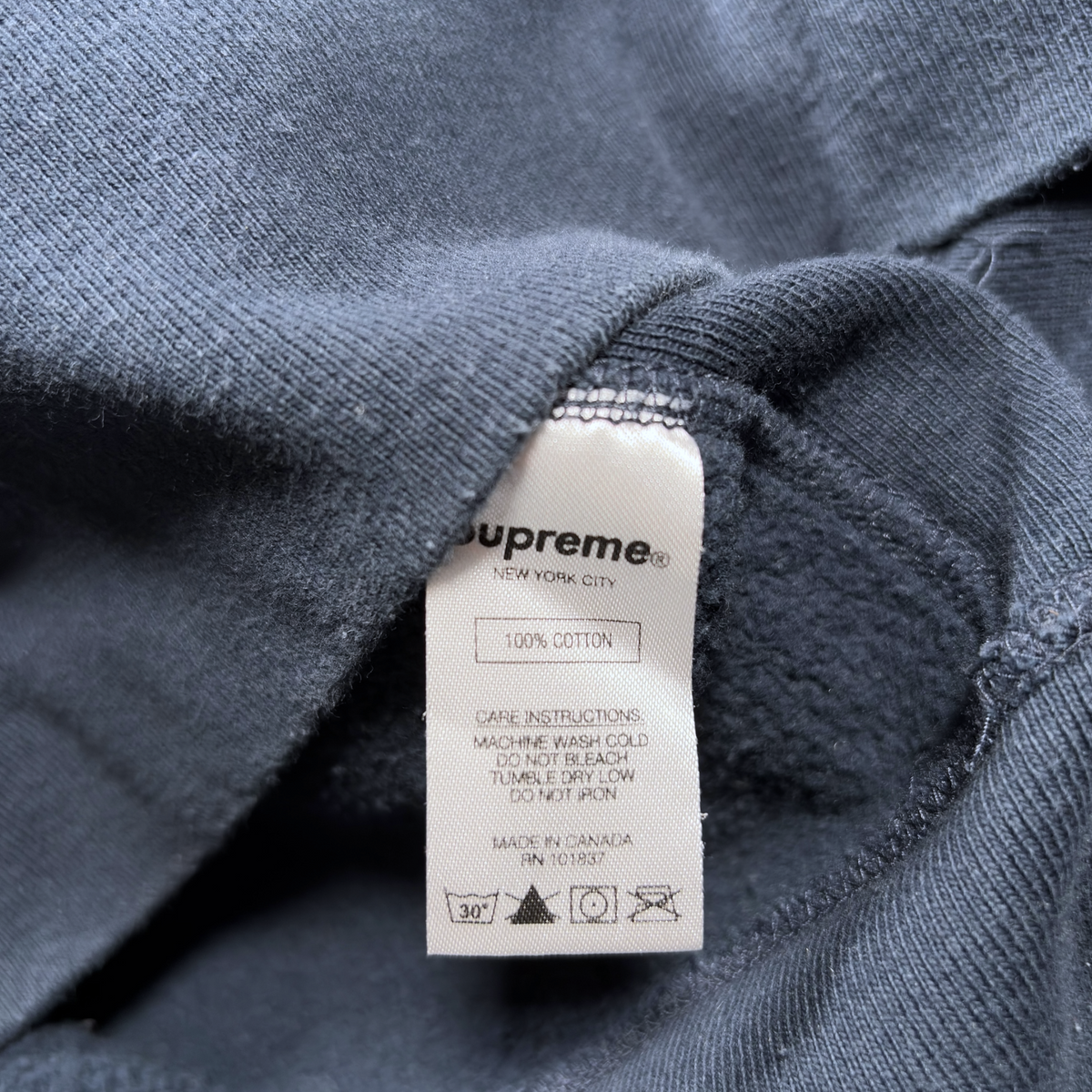 Supreme Navy Box Logo Crewneck