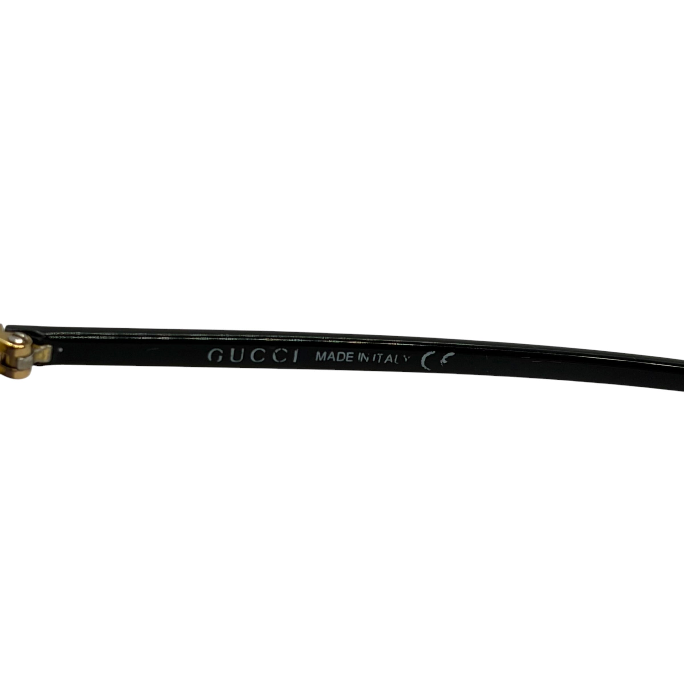 Gucci Script Logo Metal Aviator Sunglasses