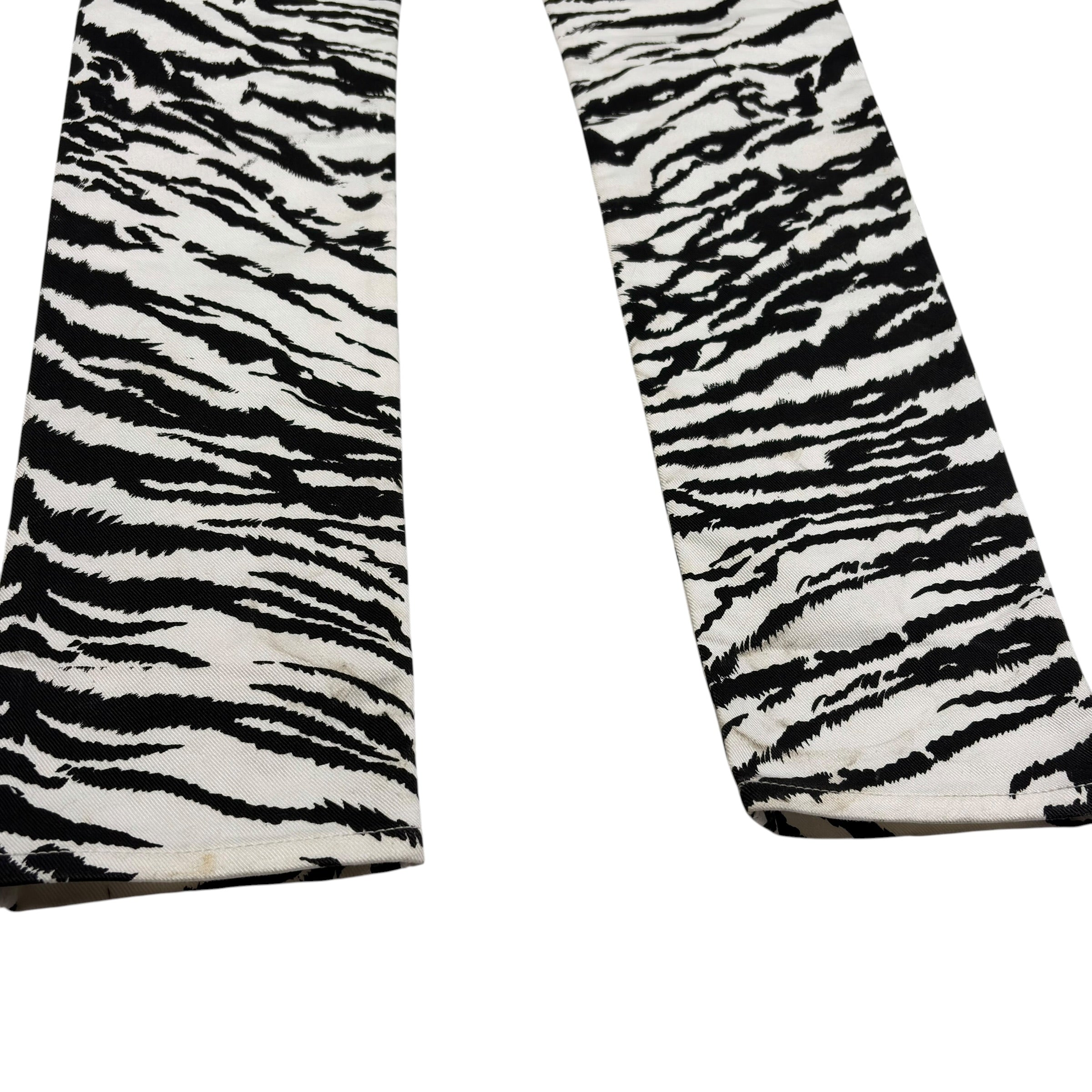 Saint Laurent Paris Hedi Slimane SS14 Tiger/Zebra Print Runway Sample Jeans