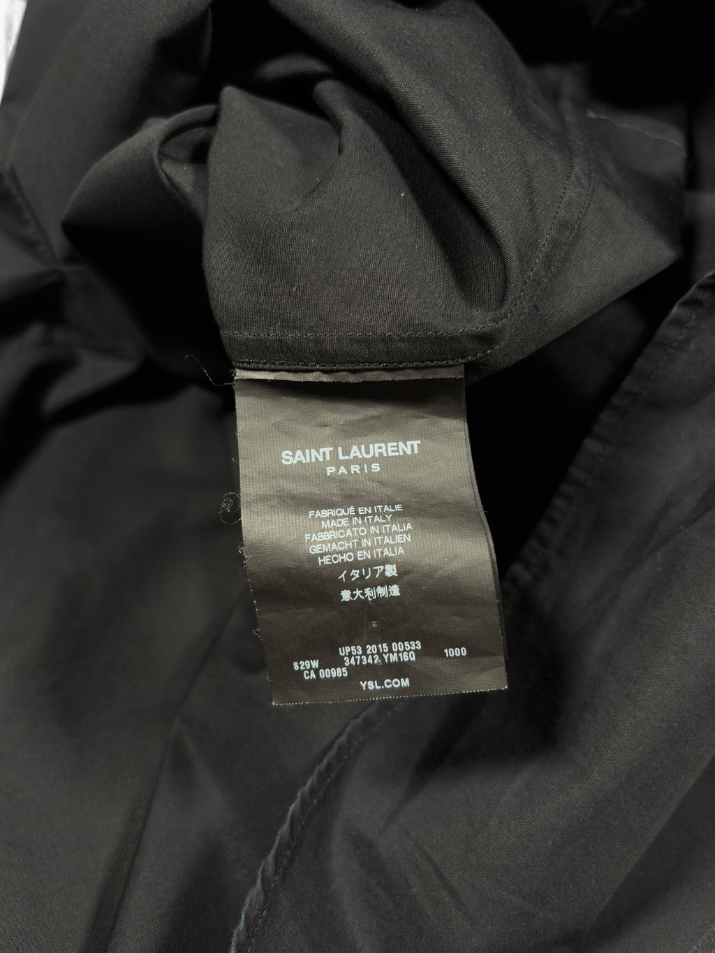 Saint Laurent 2015 Black Fitted Shirt