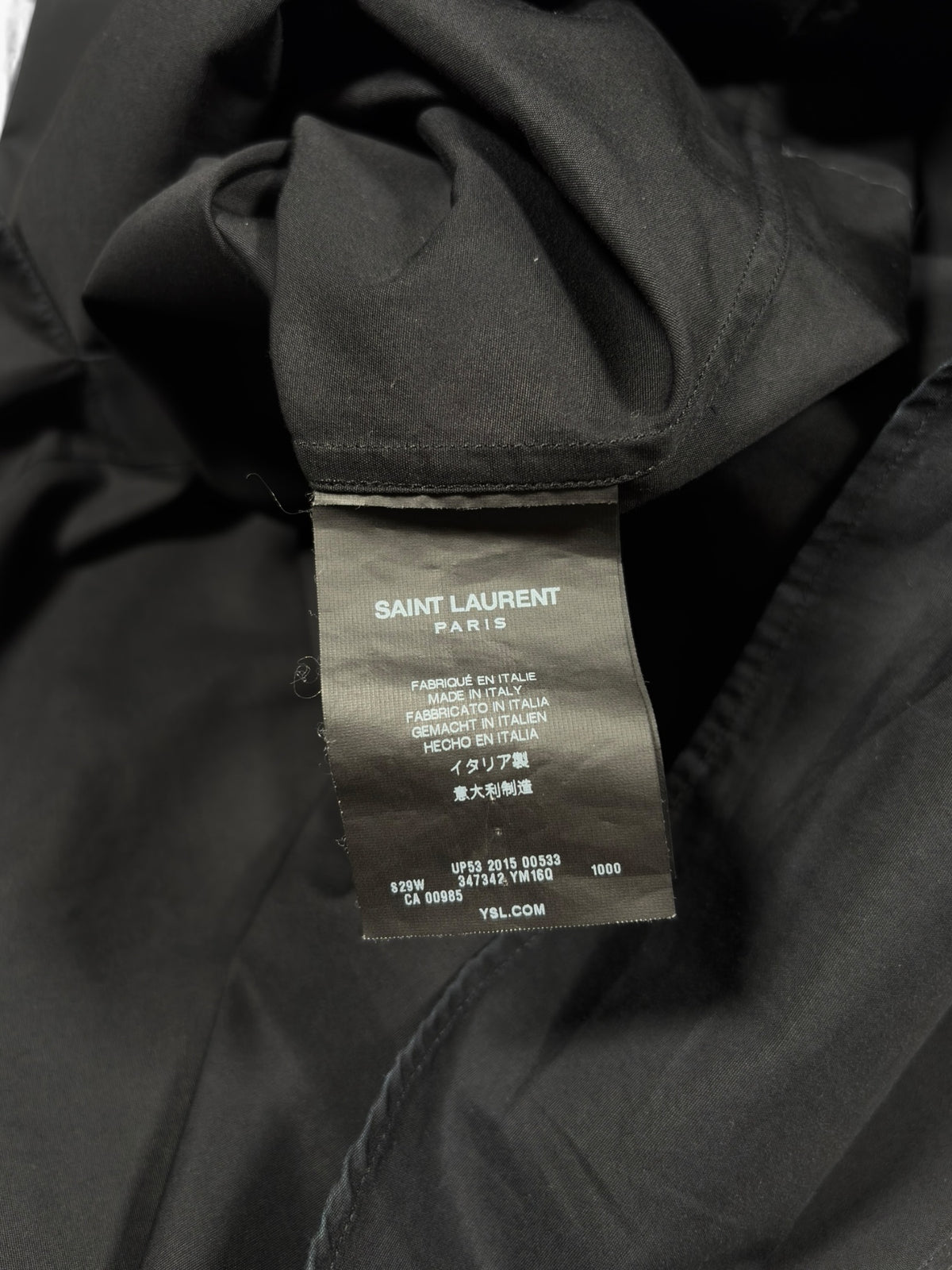 Saint Laurent 2015 Black Fitted Shirt
