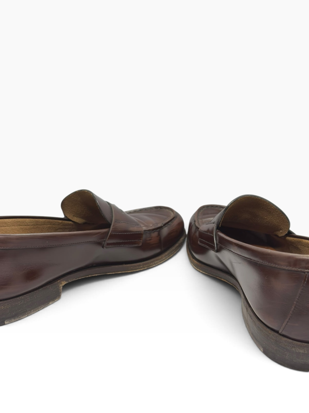 Prada 00s Logo Leather Loafers