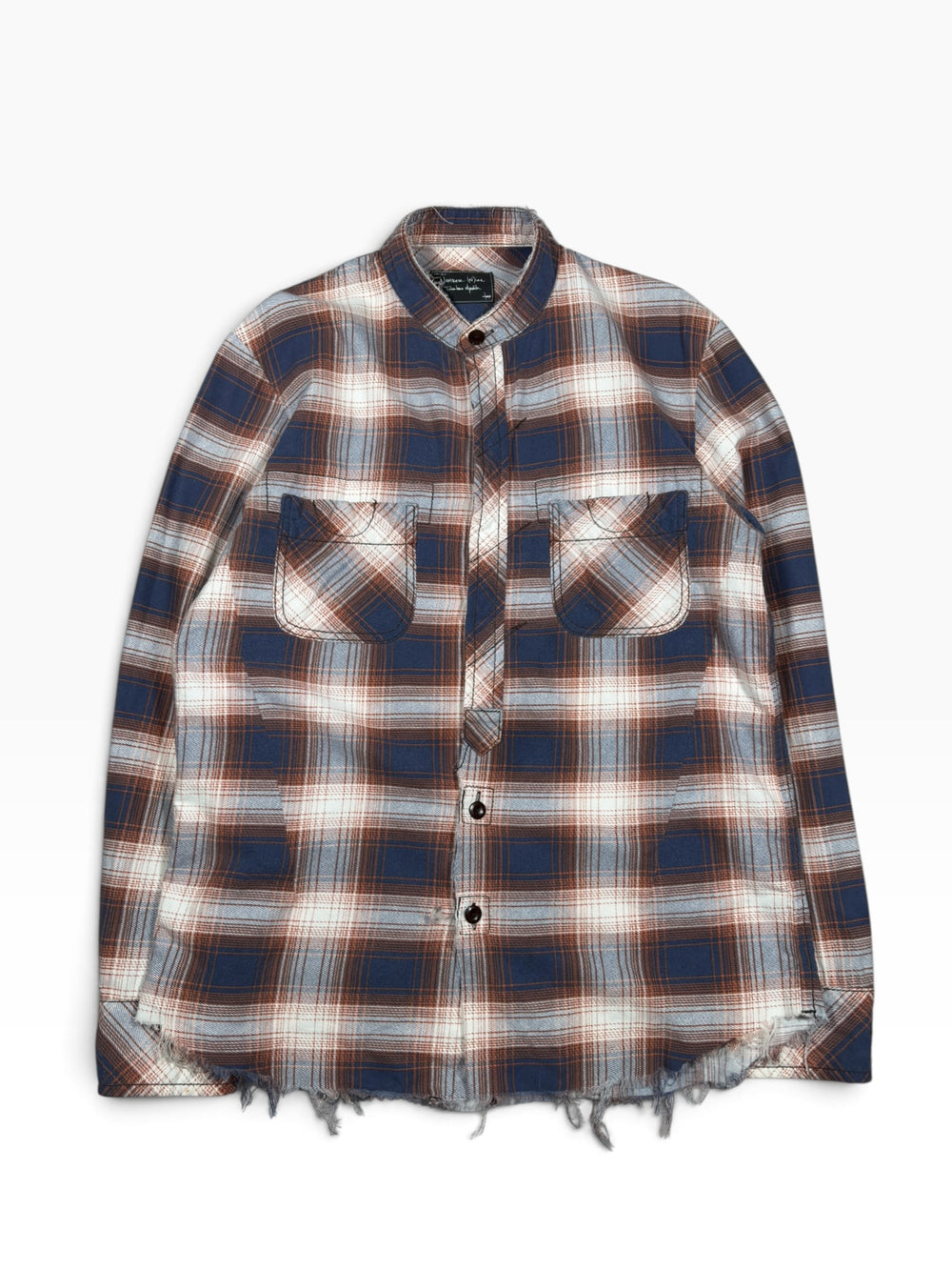 Number (N)ine AW08 Plaid Distressed Flannel Shirt