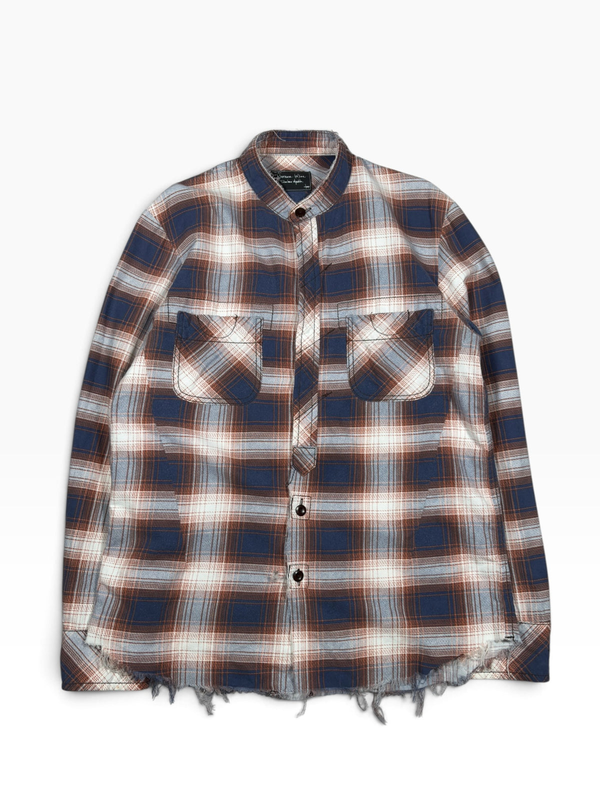Number (N)ine AW08 Plaid Distressed Flannel Shirt