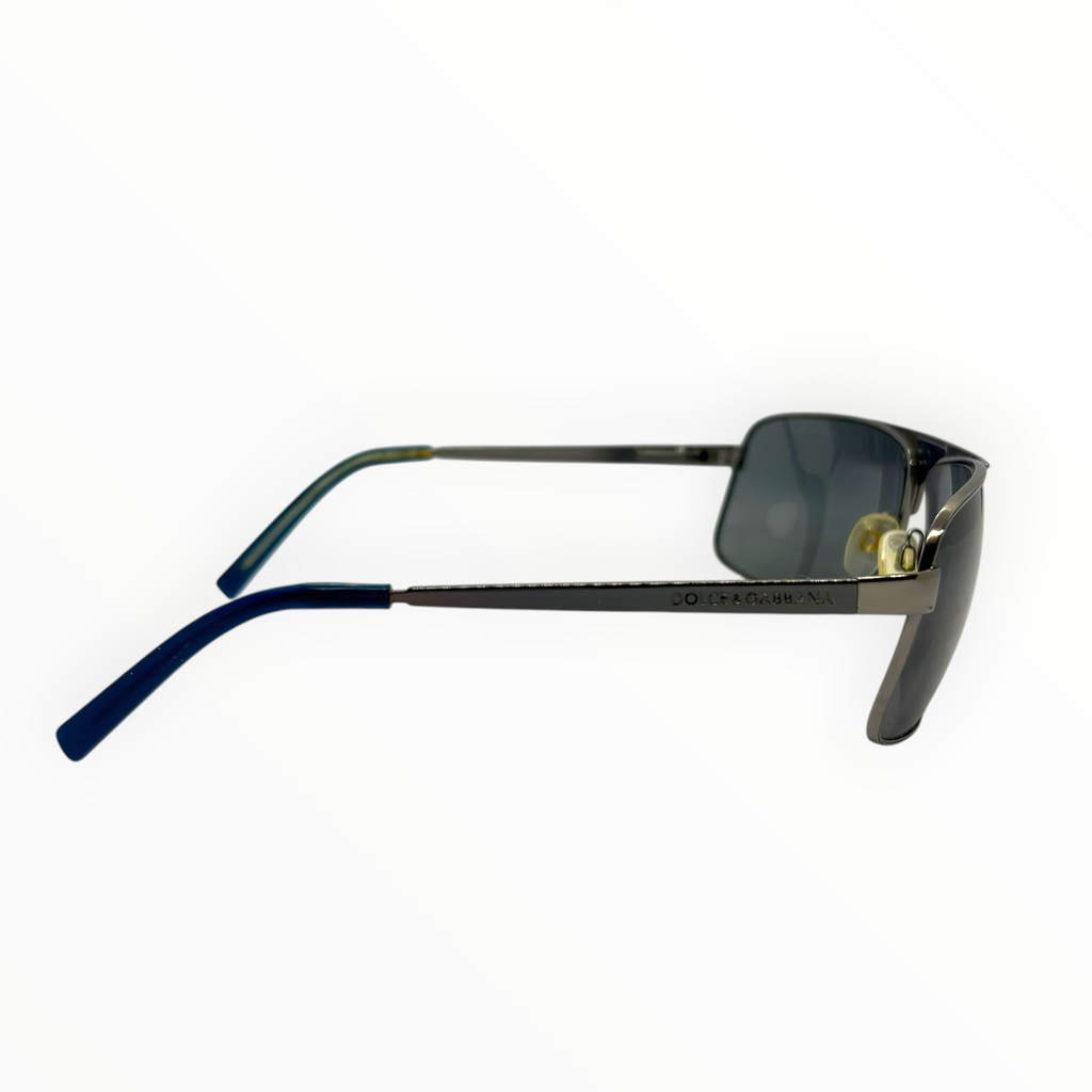 Dolce & Gabbana Vintage Metal Shield Aviator Sunglasses