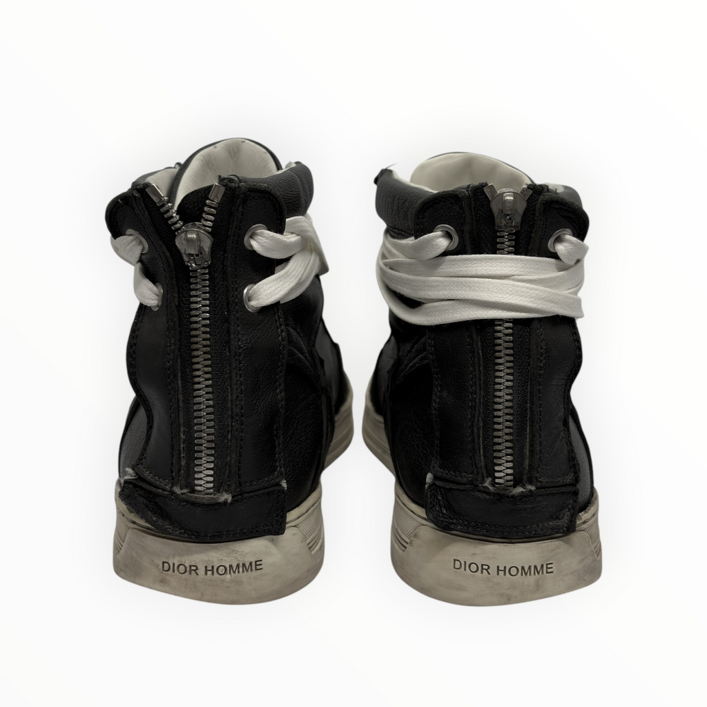 Dior AW07 Rear-Zip Leather Sneakers