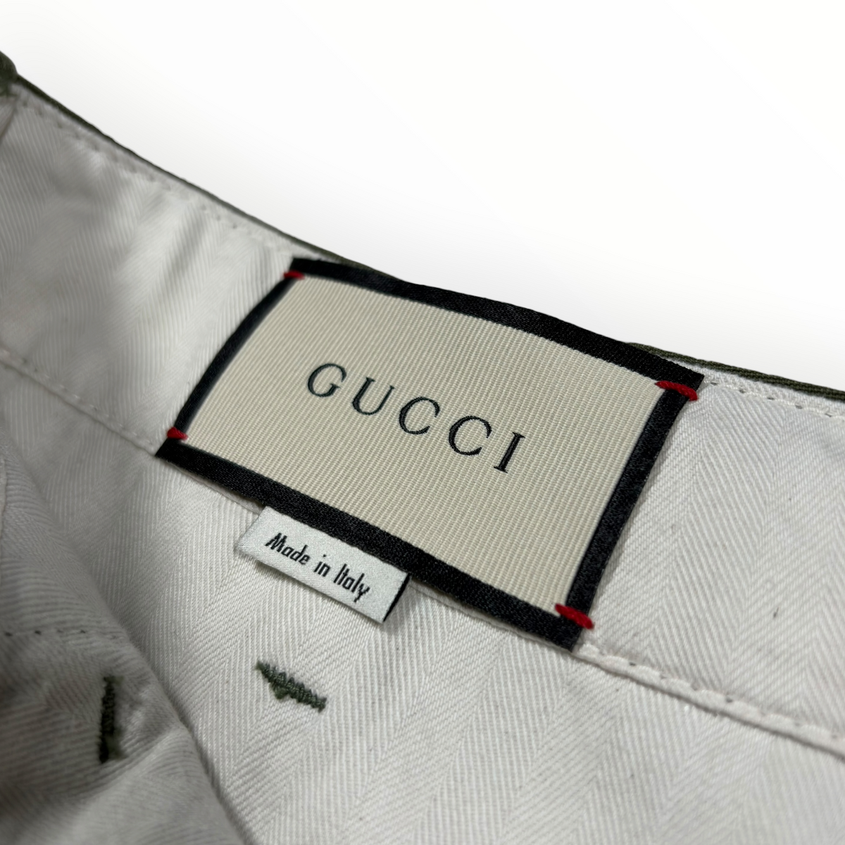 Gucci 2017 Embroidered Insect Chino Pants
