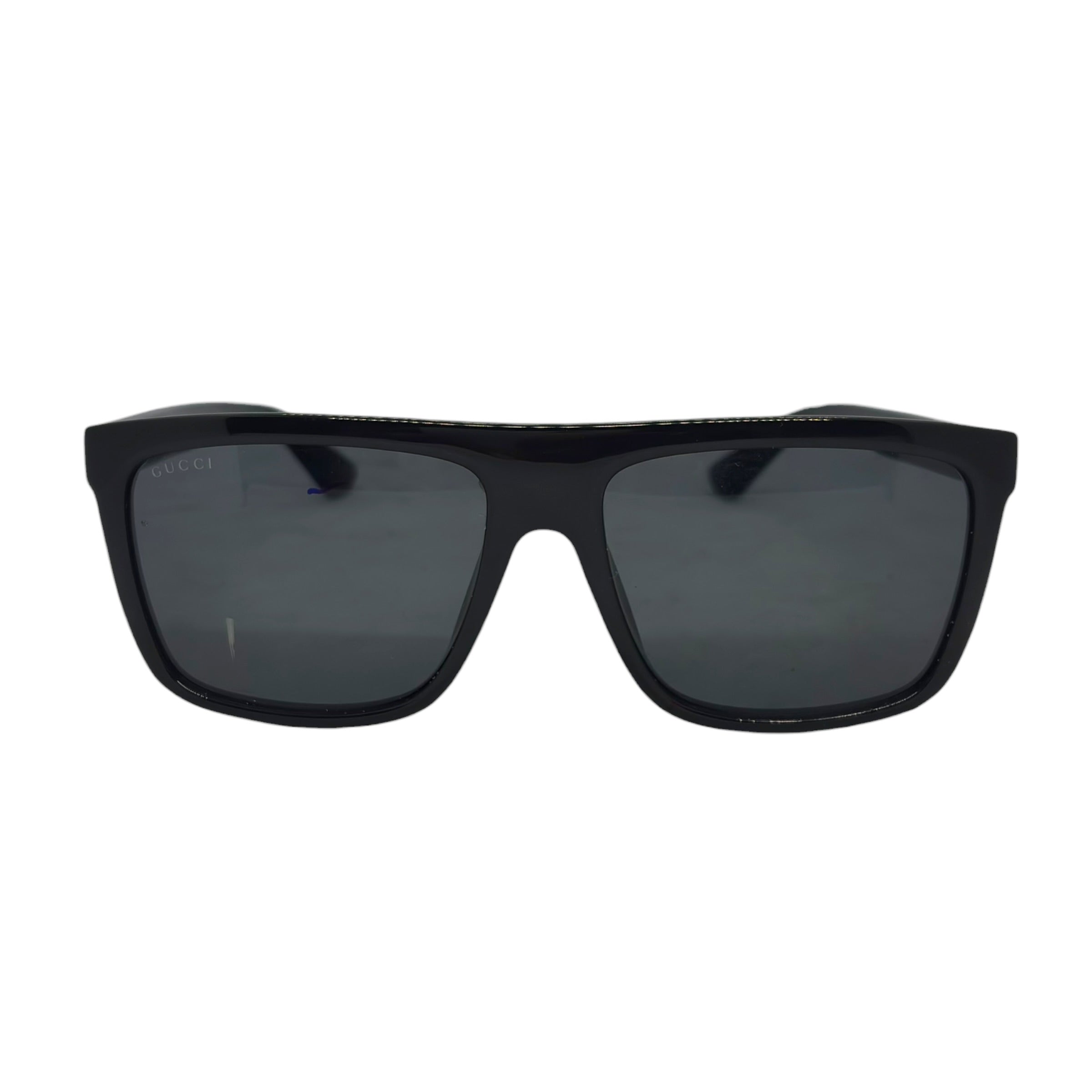 Gucci Web Detail Flat-Top Square Sunglasses