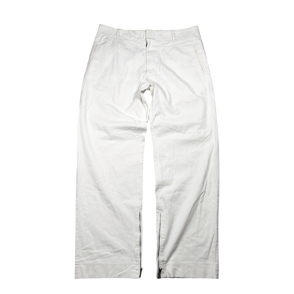 Dolce & Gabbana White Zip Trousers