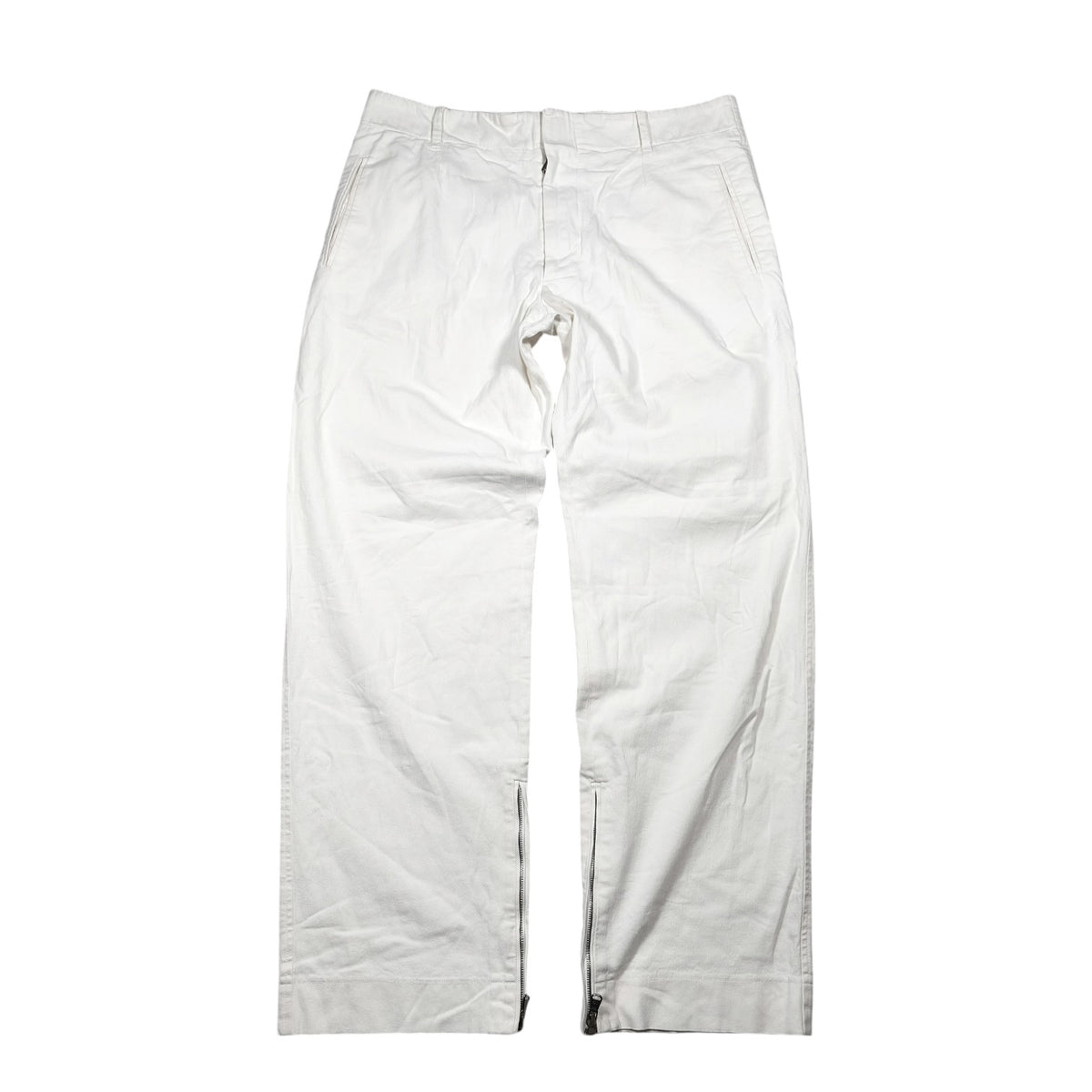 Dolce & Gabbana White Zip Trousers