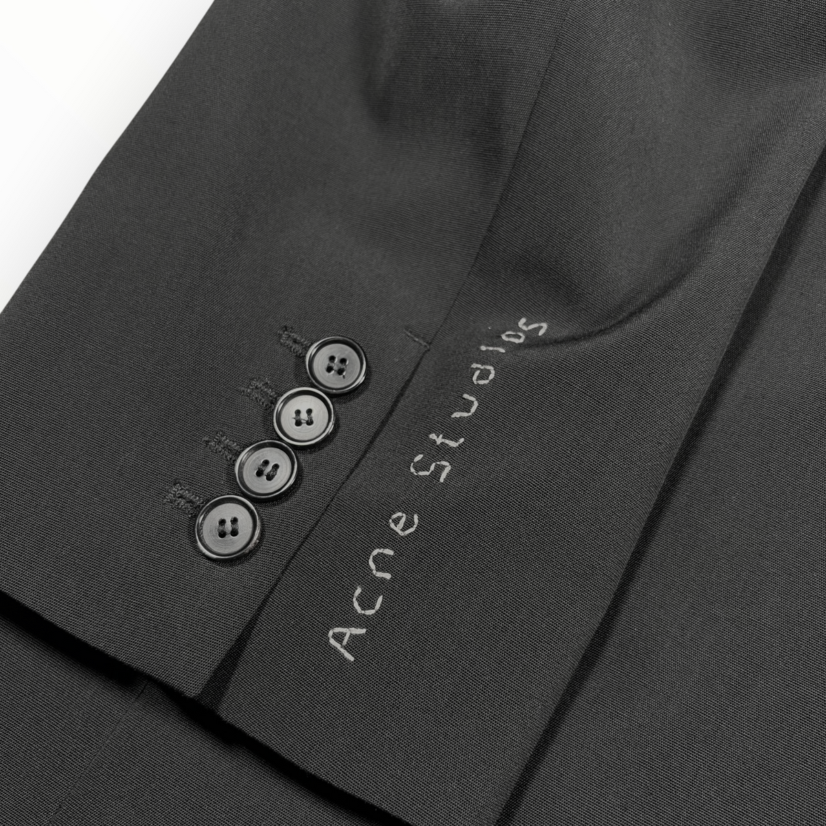 Acne Studios Contrast-Stitch Single-Breasted Blazer