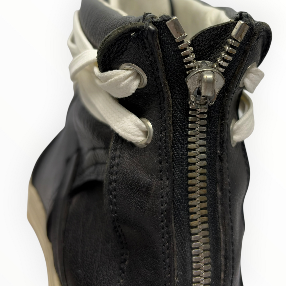 Dior AW07 Rear-Zip Leather Sneakers