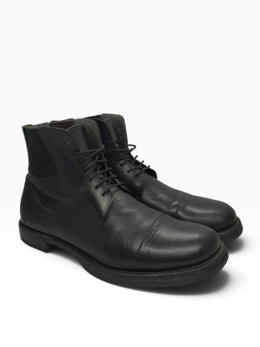 Miu Miu 00s Leather Cap-Toe Boots