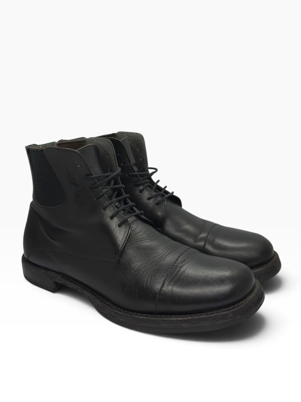 Miu Miu 00s Leather Cap-Toe Boots
