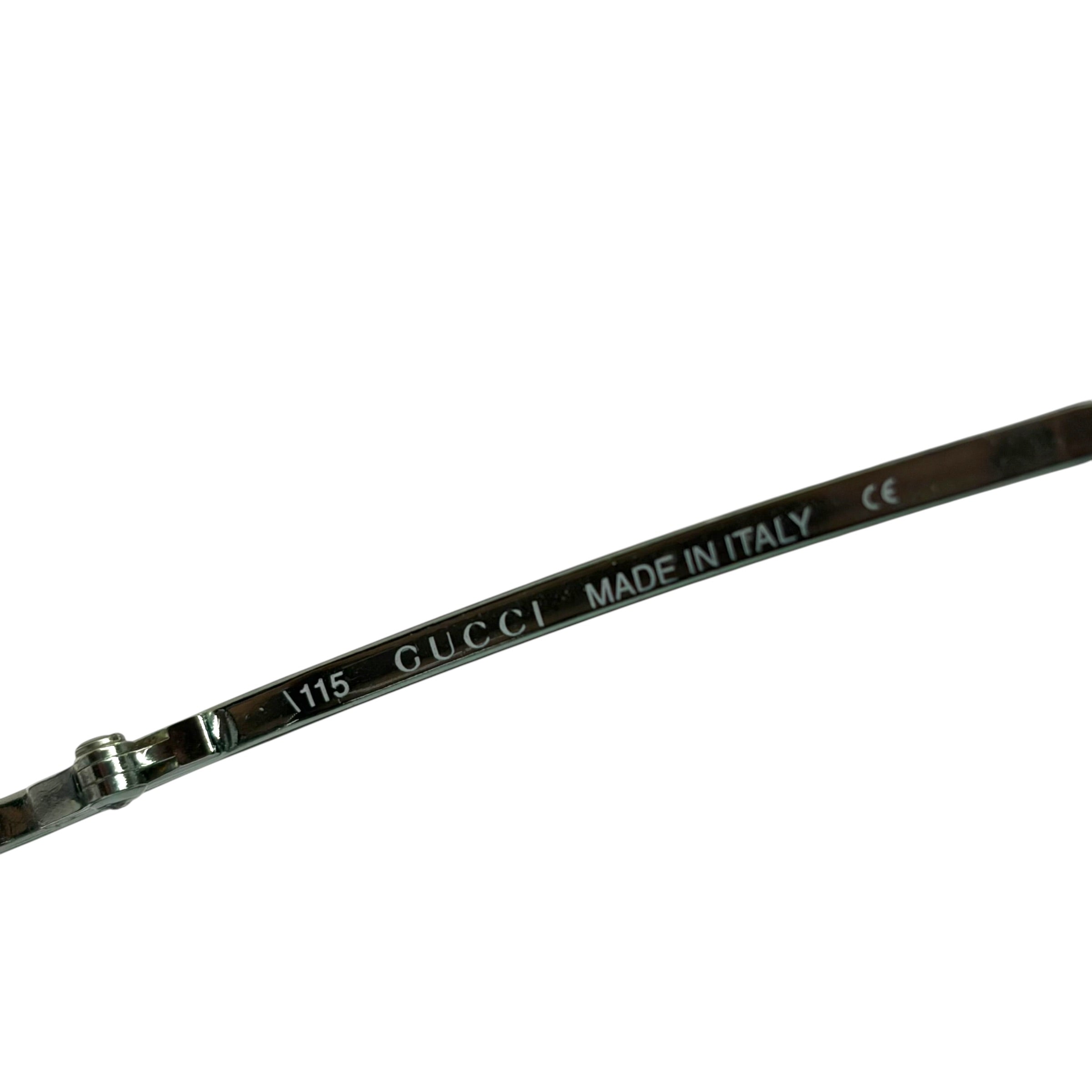 Gucci Rhinestone Interlocking GG Rimless Sunglasses