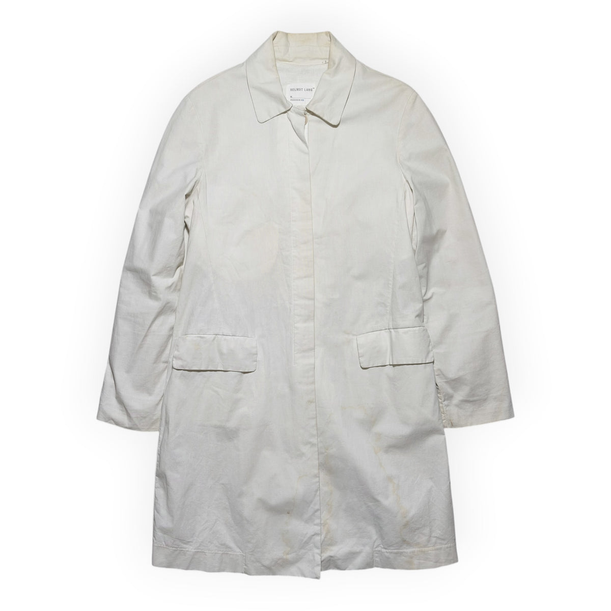 Helmut Lang 1998 Coated Canvas Trench Coat