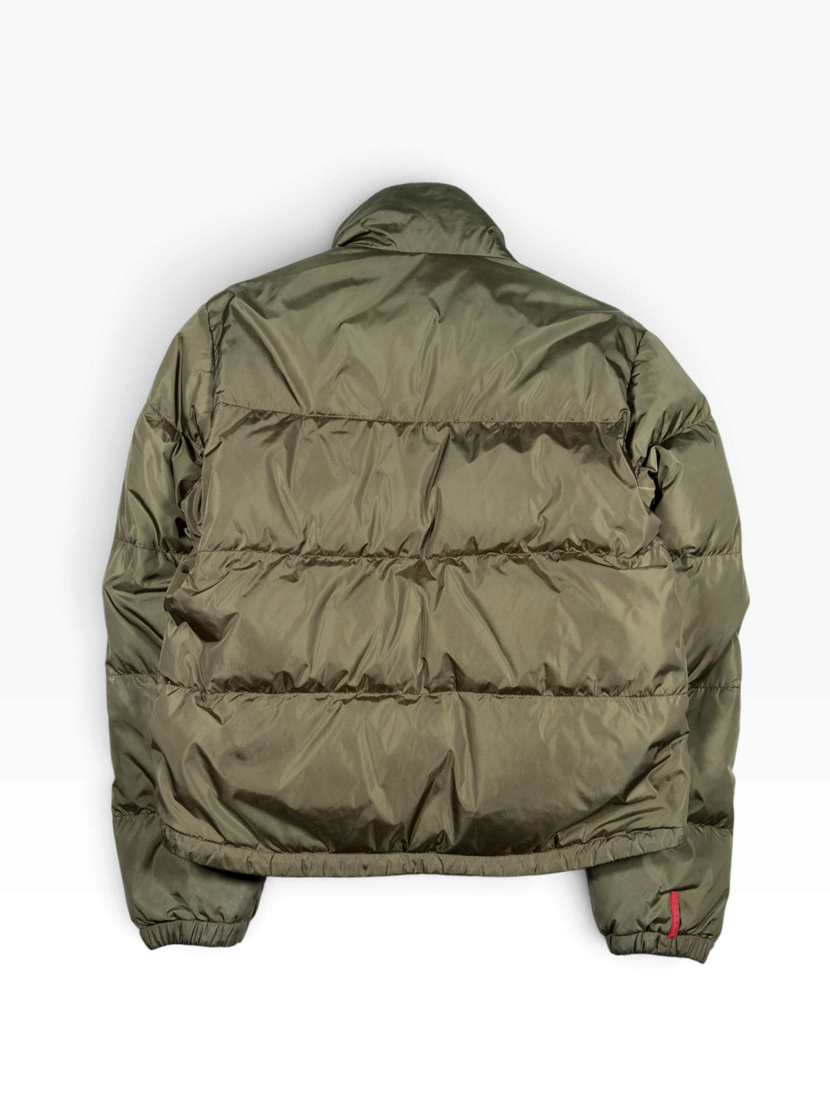 Prada Sport Olive Green Down Puffer Jacket
