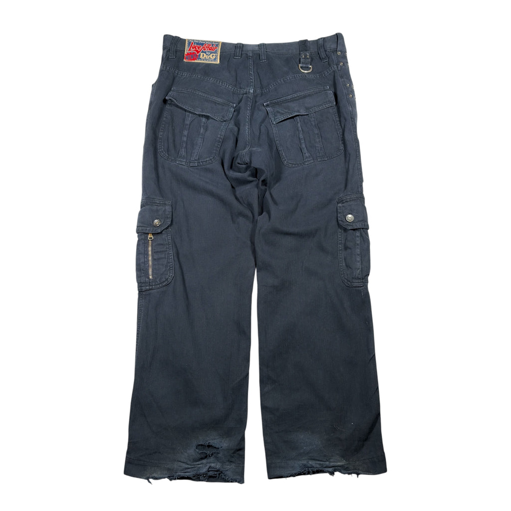 Dolce & Gabbana "Love Affair" Dark Blue Cargo Trousers