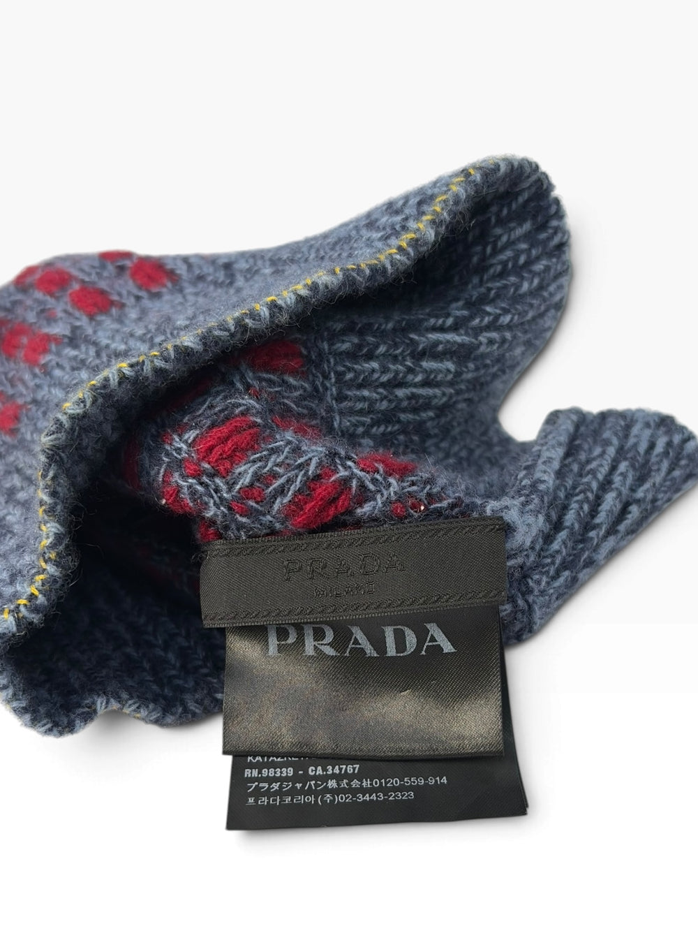 Prada Patterned Wool Beanie