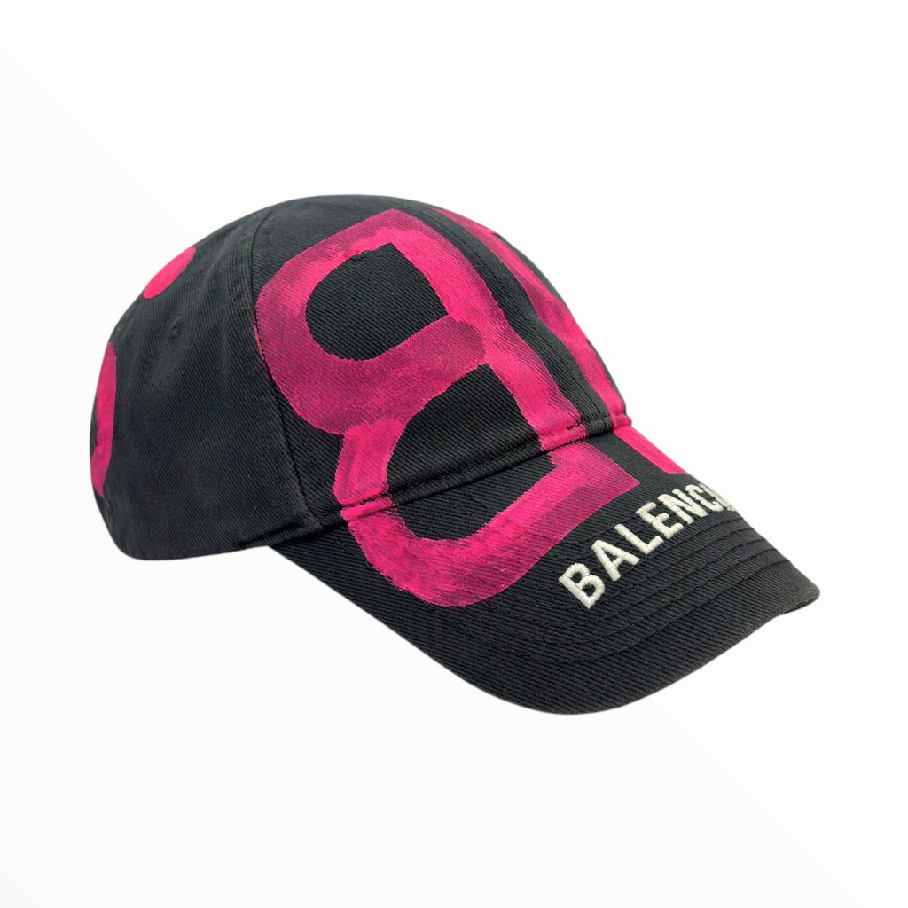 Balenciaga Graffiti Paris BB Logo Baseball Cap