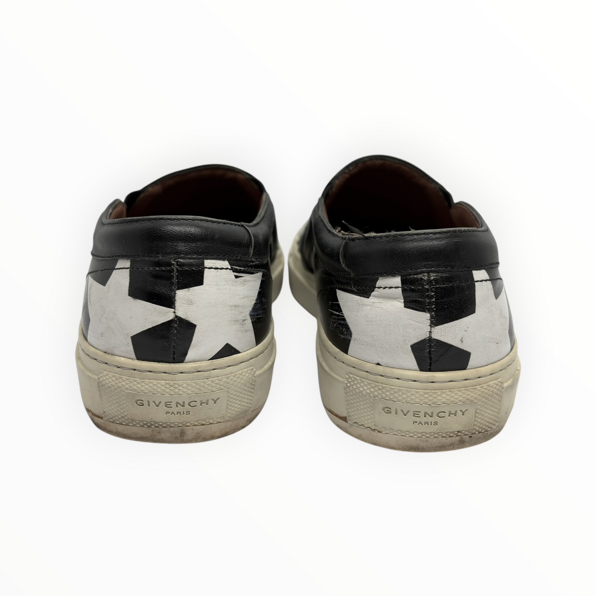 Givenchy Star Print Leather Slip-On Sneakers