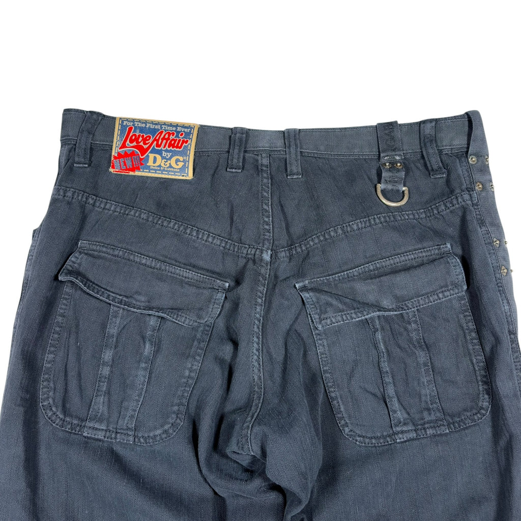 Dolce & Gabbana "Love Affair" Dark Blue Cargo Trousers