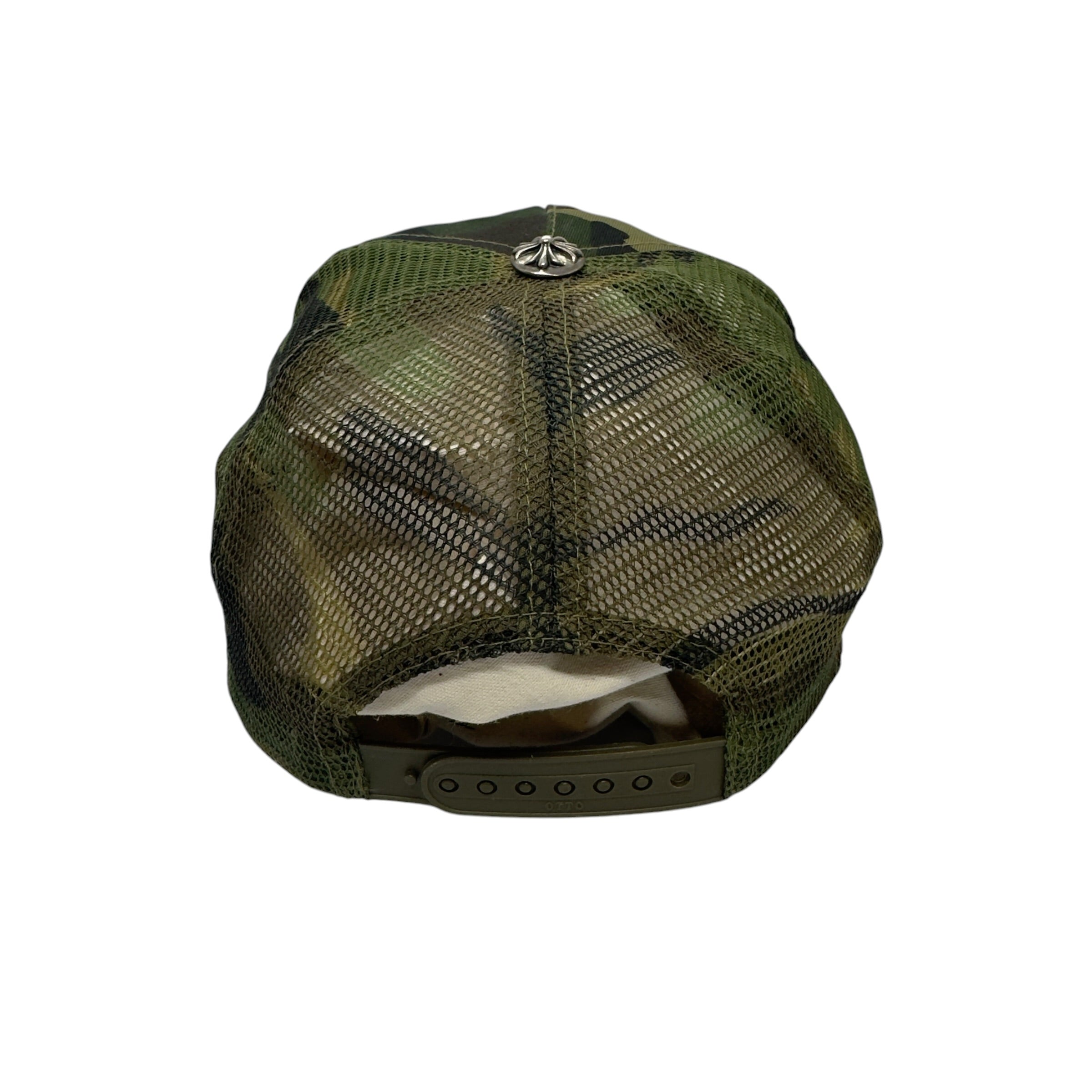 Chrome Hearts Camo "FUCK" Patch Trucker Hat