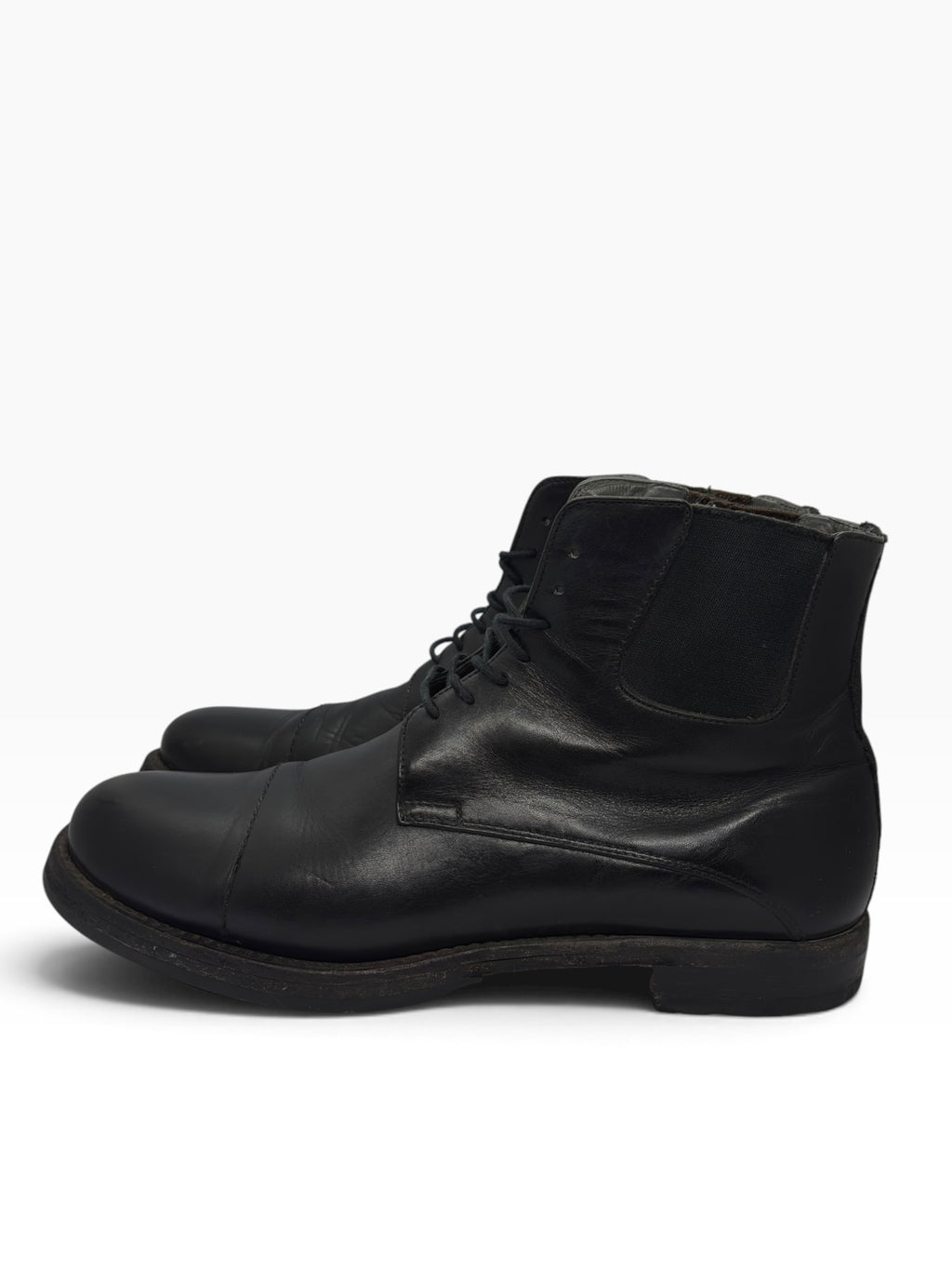 Miu Miu 00s Leather Cap-Toe Boots