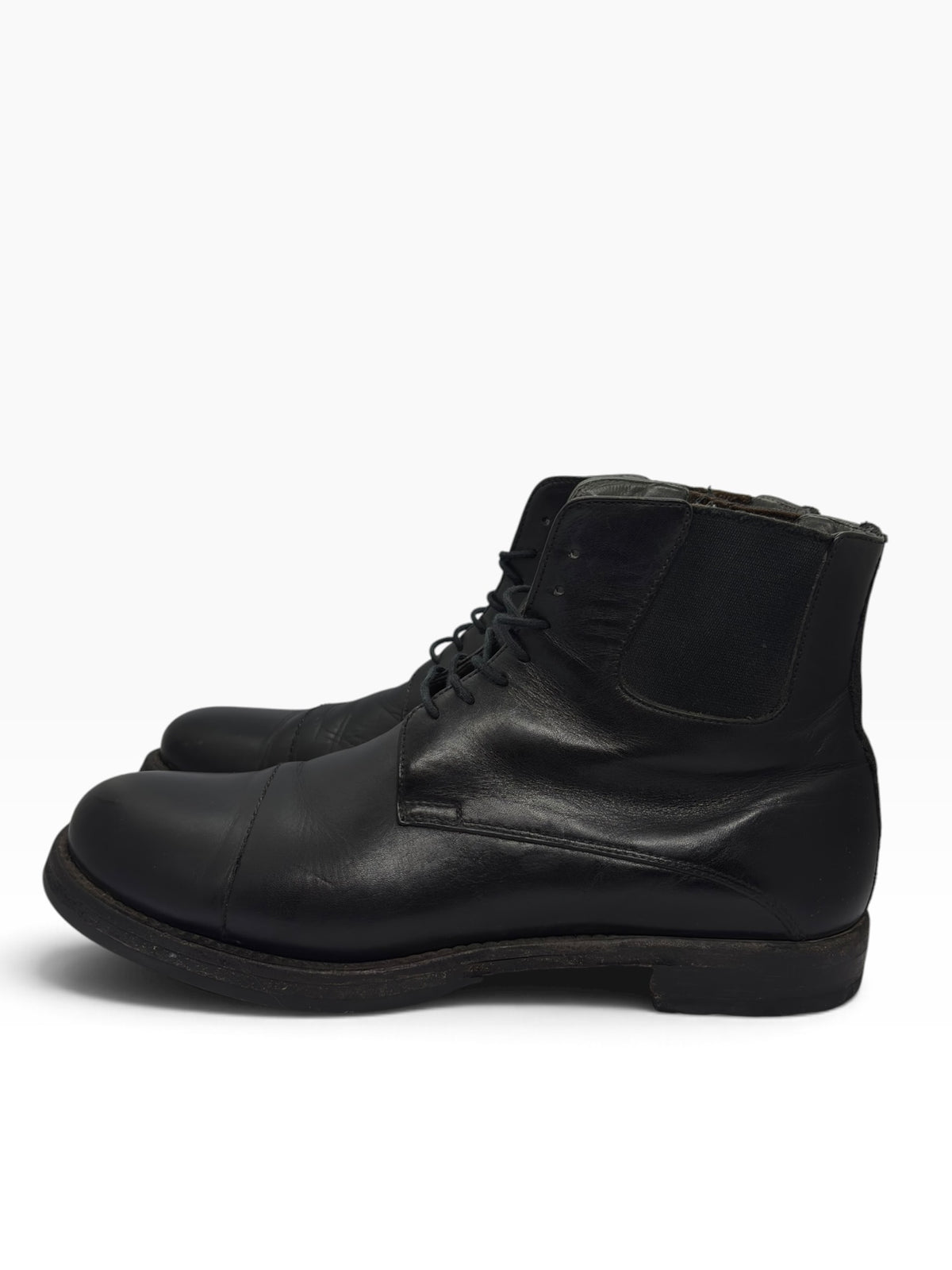 Miu Miu 00s Leather Cap-Toe Boots