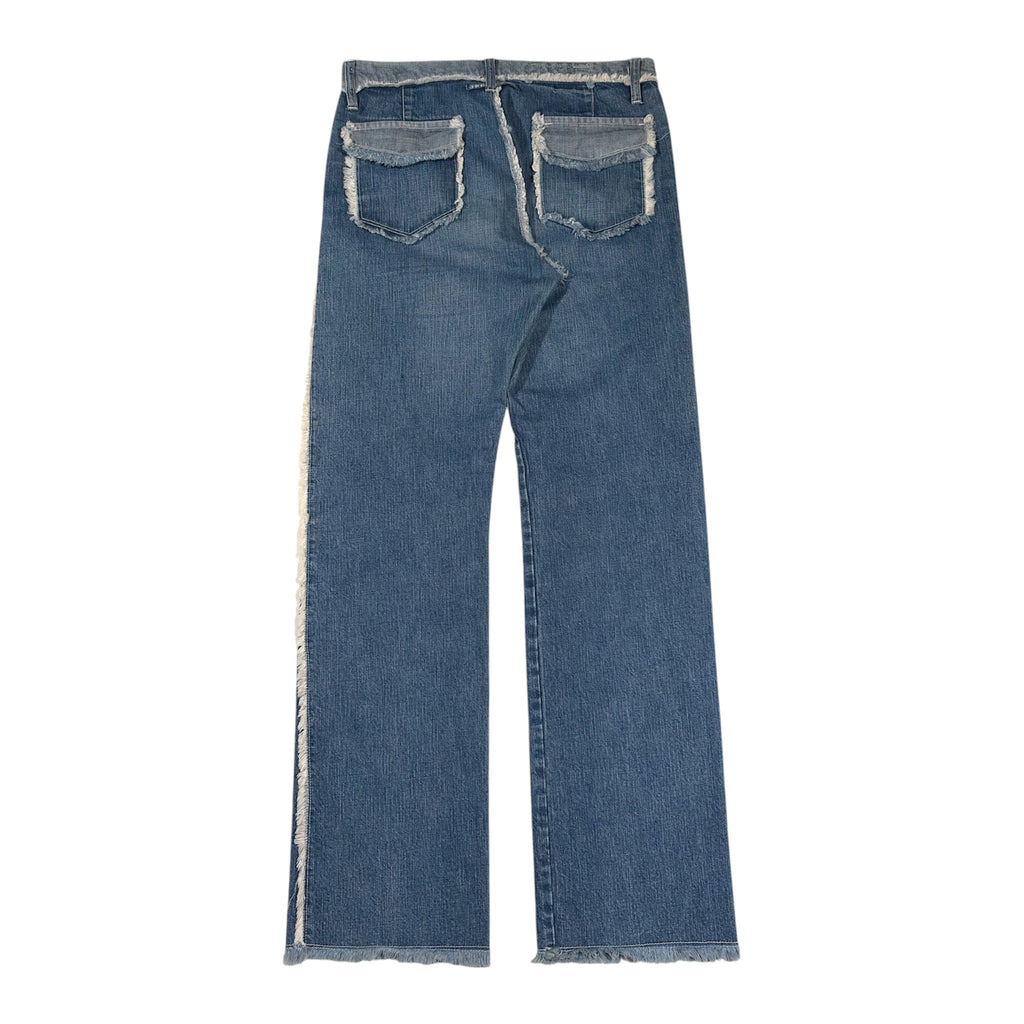 Jean Paul Gaultier 90s Fringed Raw-Edge Denim Jeans