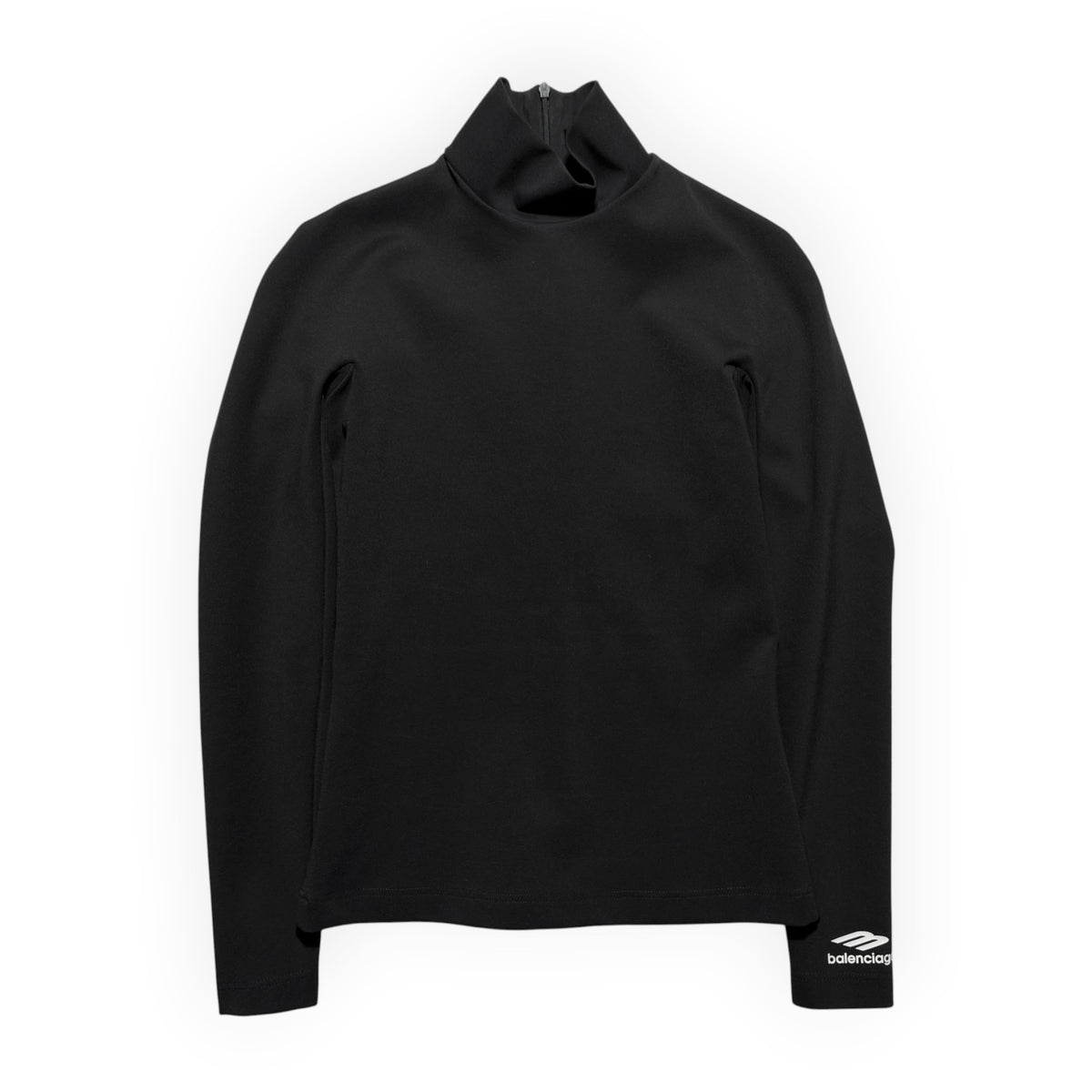 Balenciaga 2022 Sporty B Zip-Back Turtleneck