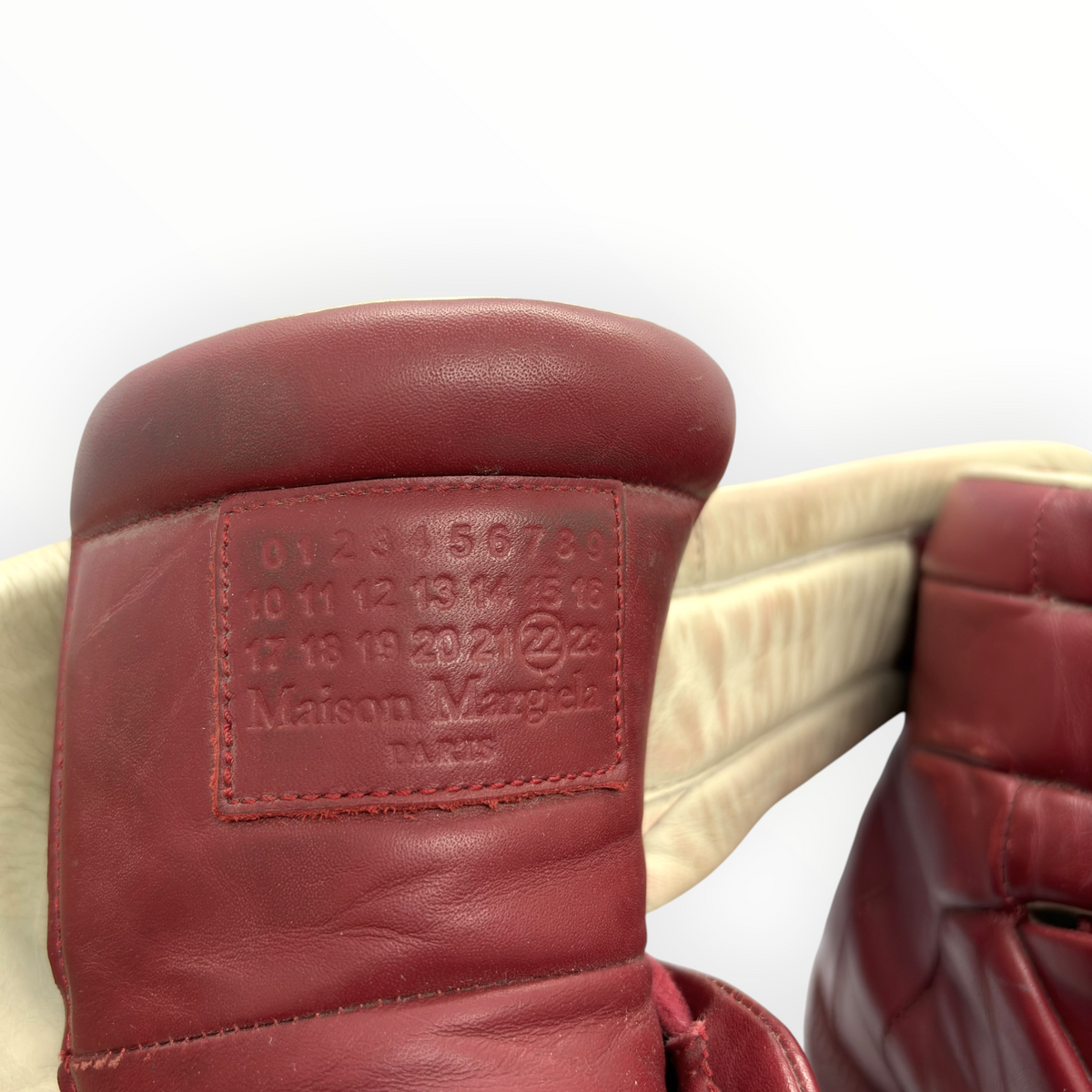 Maison Margiela Red Leather Future High-Top Sneakers